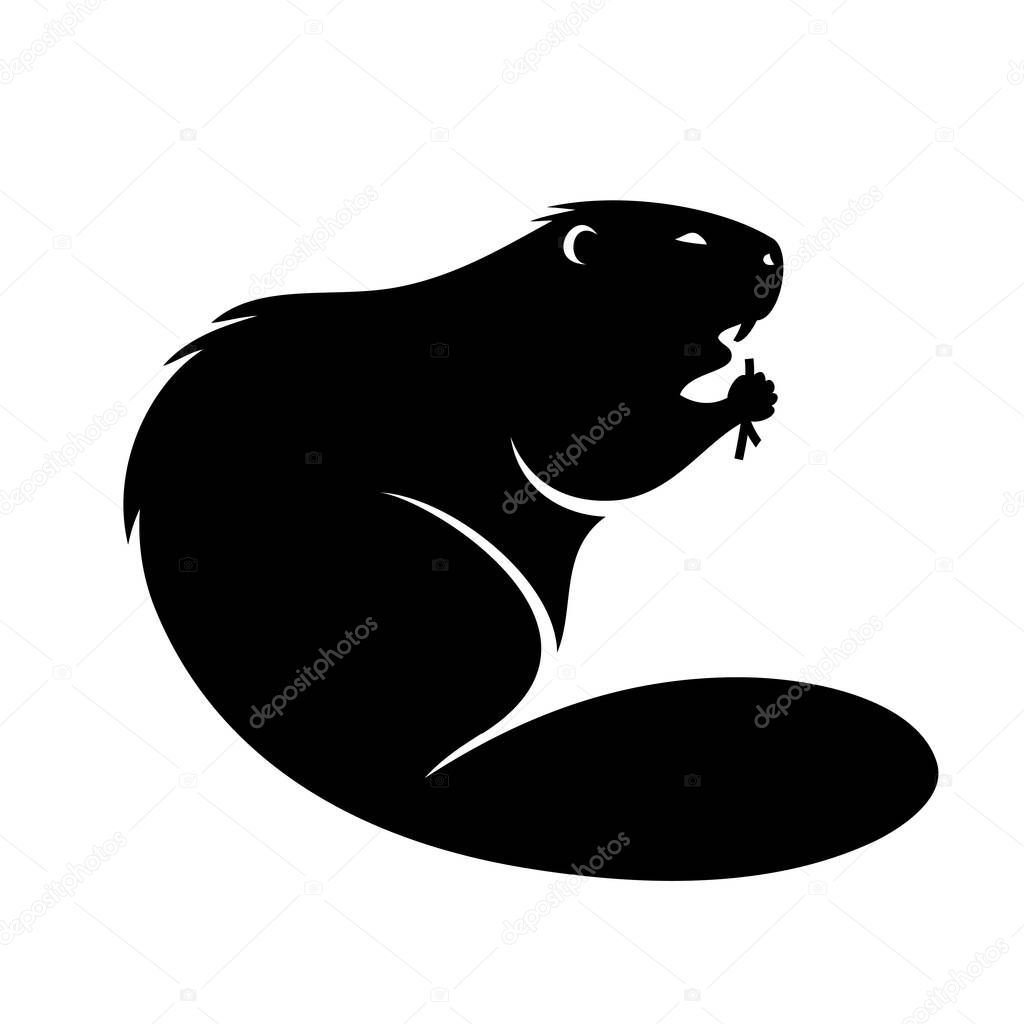 Beaver animal, vector illustration