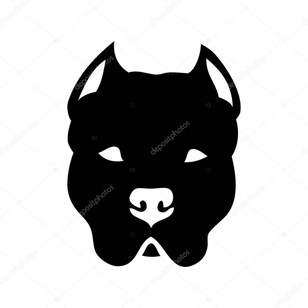 American Bull dog, isolated vector illustration