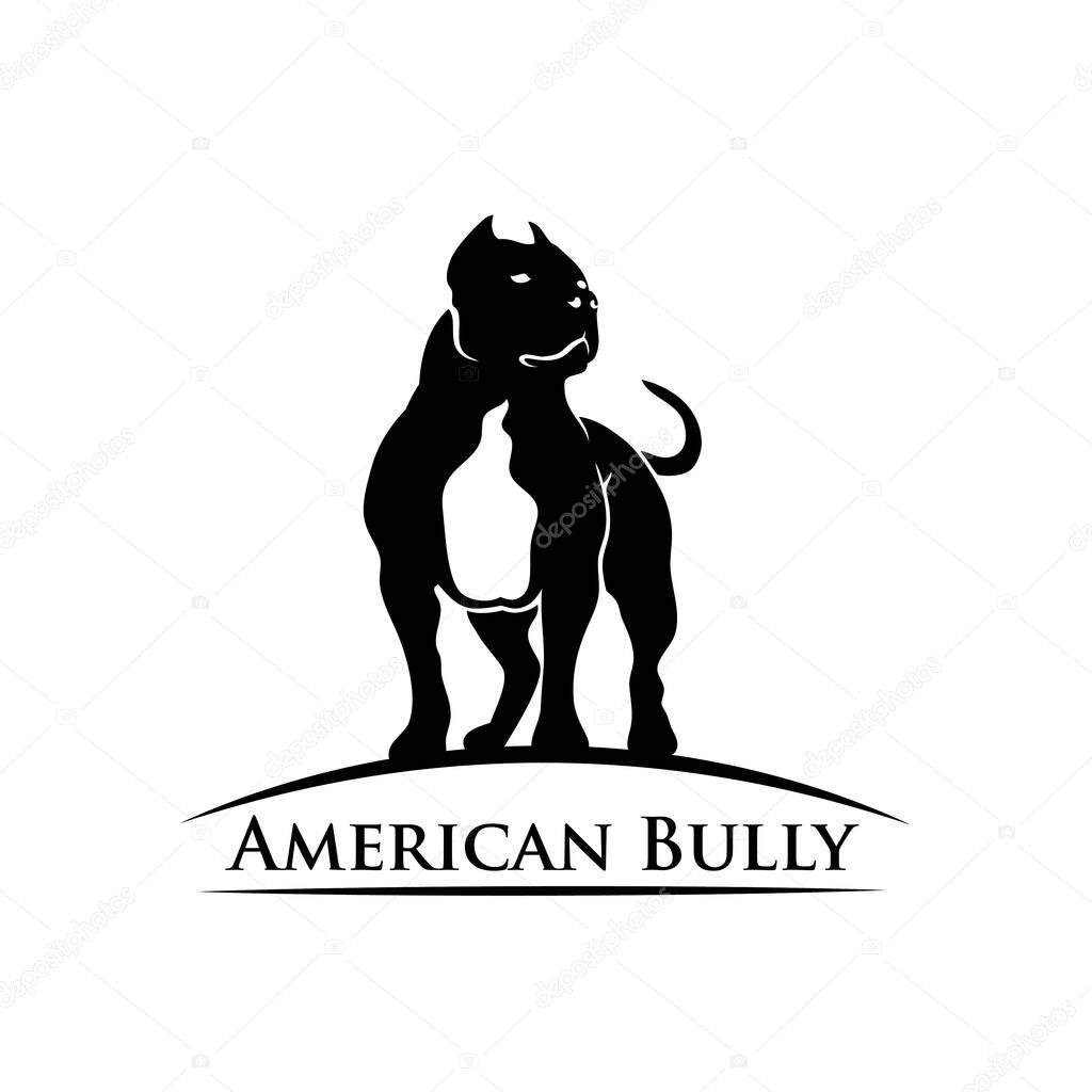 American Bull dog, isolated vector illustration