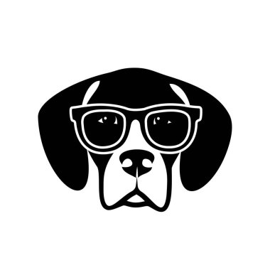 Almanca kısaltılmış güneş gözlüğü işaretçisi, izole vektör illüstrasyonu