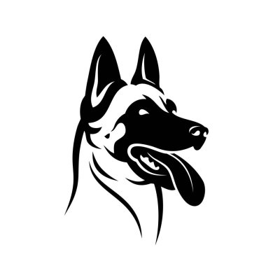 Köpek kafasının vektör illüstrasyonu