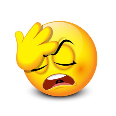 emoji kızgın çizgi film karakter vektör çizimi