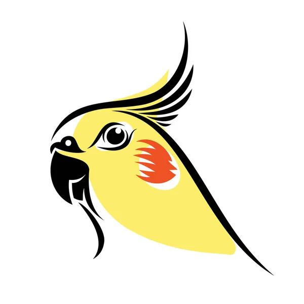 Cockatiel Papegoja Vektor Illustration — Stock vektor