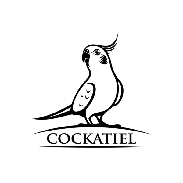 Illustrazione Vettoriale Pappagallo Cockatiel — Vettoriale Stock