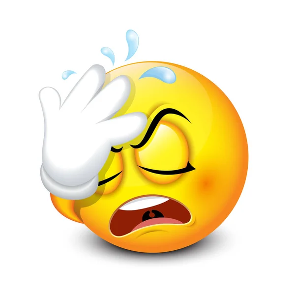 Irritated Emoji Cartoon Character Vector Illustration — Stock Vector