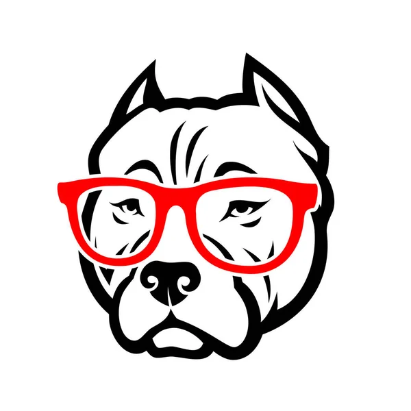 Funny Dog Glasses Vector Illustration Design — Stock Vector