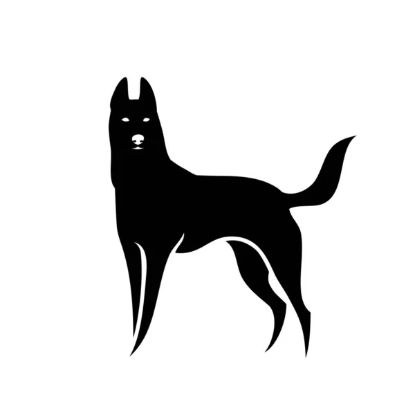 Carino Cane Razza Animale Domestico Disegno Illustrazione Vettoriale — Vettoriale Stock