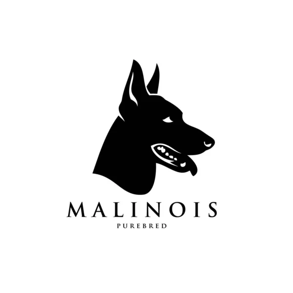 Malinois Σκυλί Διανυσματική Απεικόνιση Σχεδιασμό — Διανυσματικό Αρχείο