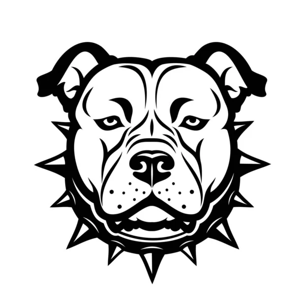 Векторная Иллюстрация Мультяшной Собаки Собачьим Воротником — стоковый вектор