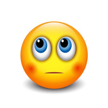 Duygusal yuvarlanan gözler, Emoji - vektör illüstrasyonu