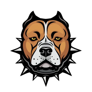 Amerikan Kabadayı Köpeği izole edilmiş vektör çizimi