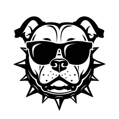 Amerikan Kabadayı Köpeği izole edilmiş vektör çizimi