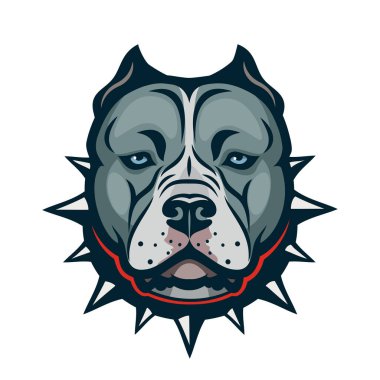 Amerikan Kabadayı Köpeği izole edilmiş vektör çizimi