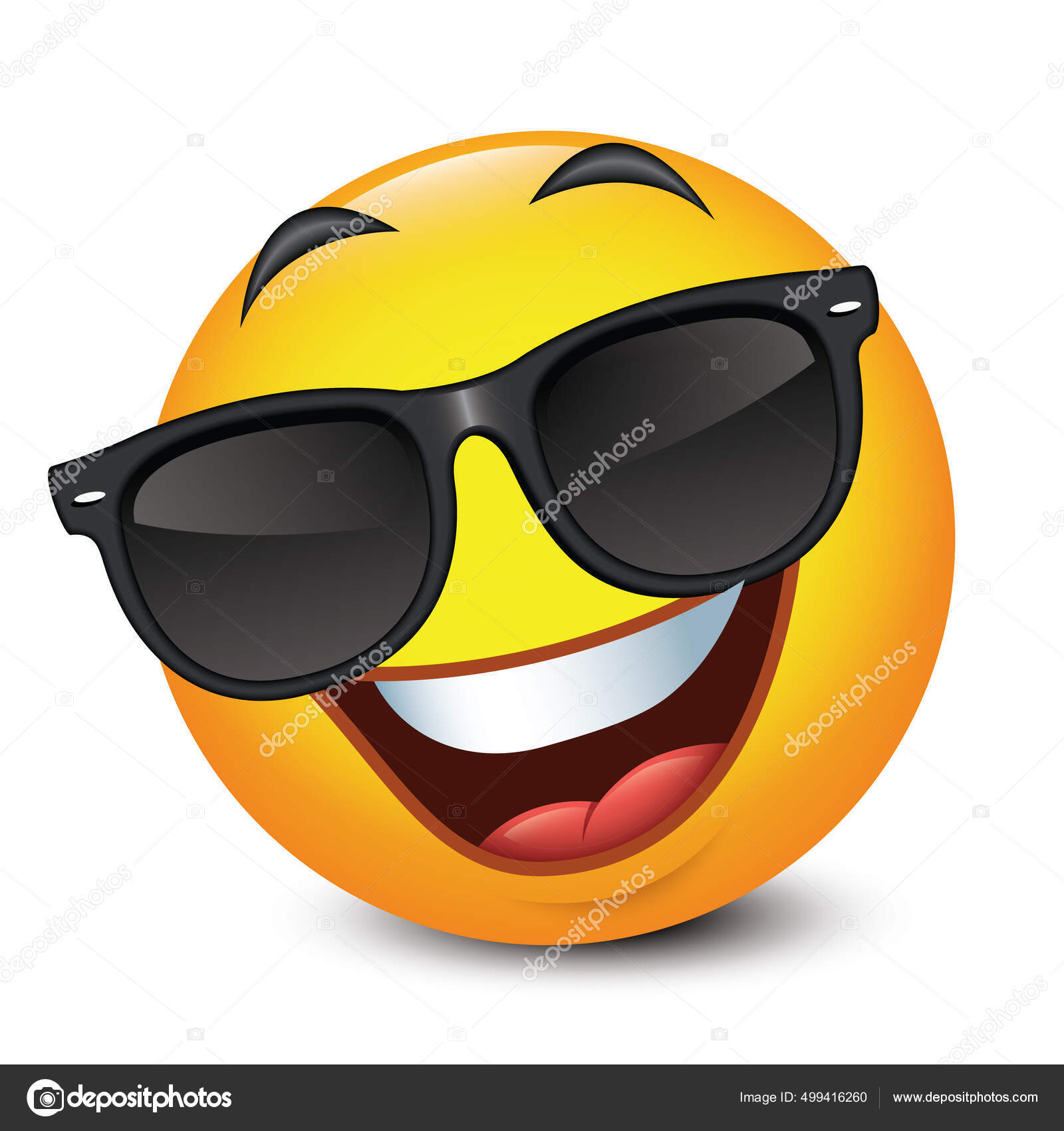 Funny Cartoon Sun Sunglasses Smiley Face Stock Vector by ©I.Petrovic ...