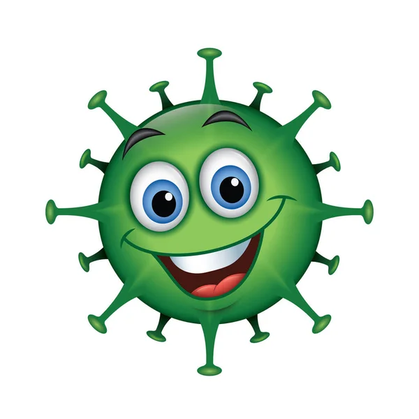 Groen Virus Met Ogen — Stockvector