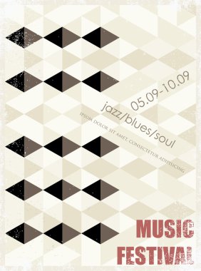 geometrik piyano tuşları ile Müzik Festivali