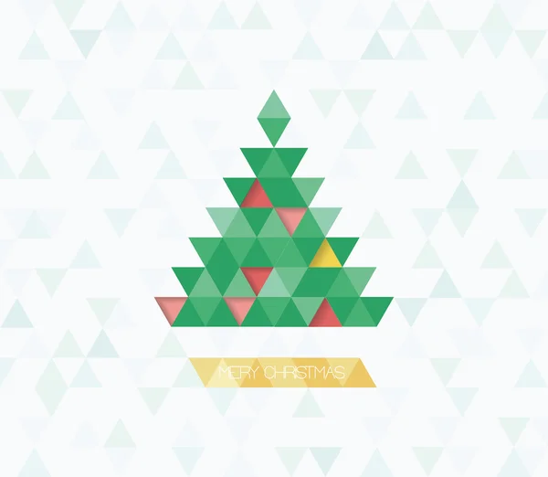 Geometrischer Weihnachtsbaum — Stockvektor