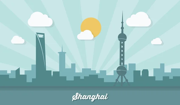 Skyline shanghai — Image vectorielle