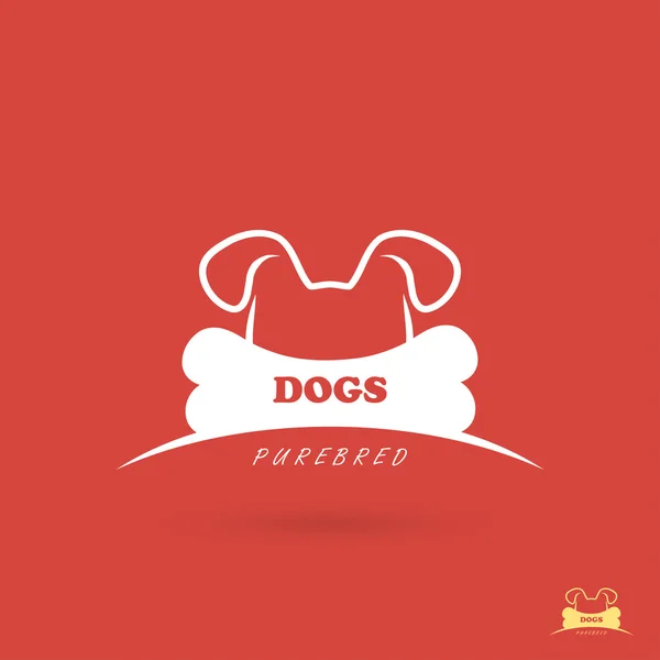 Arg hund och ben — Stock vektor