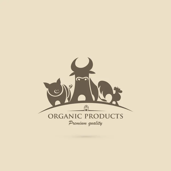 Animales de granja símbolo — Vector de stock