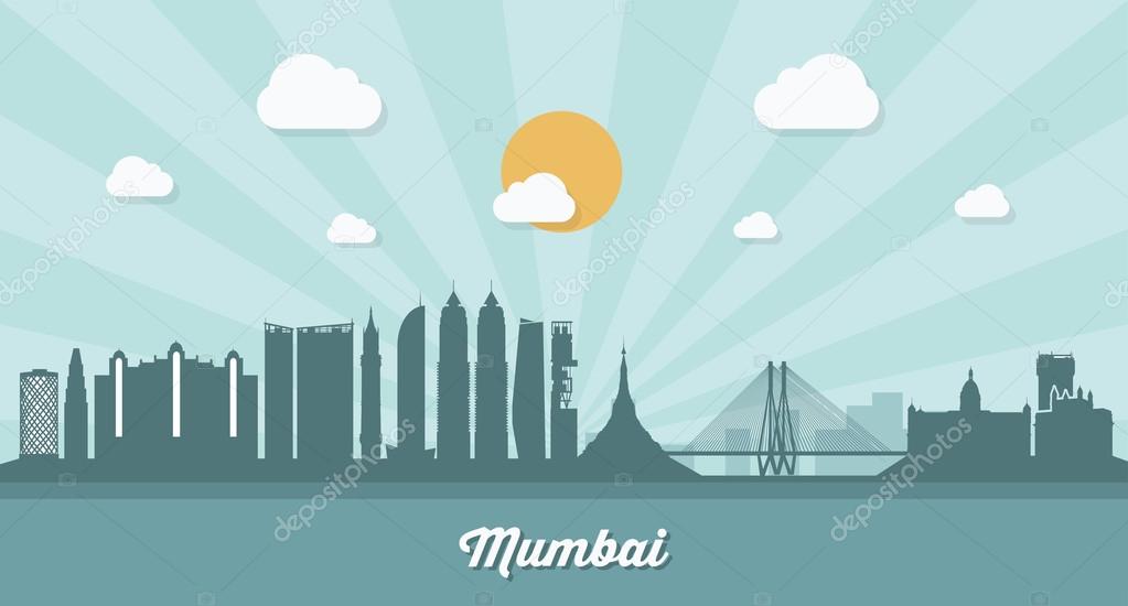 Mumbai skyline Stock Vector Image by © #56729009 Mumbai skyline Stock Vector Image by © #56729009