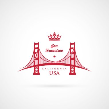 Golden Gate bridge symbol clipart