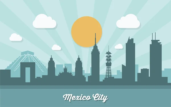 Mexico City skyline — Stock Vector