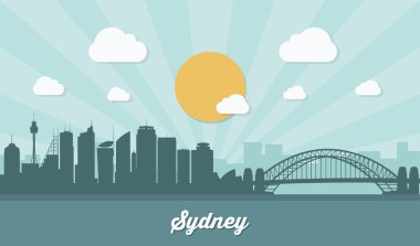 Sydney skyline clipart