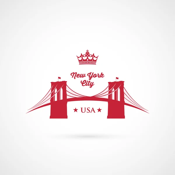 Brooklyn Bridge - New York symbool — Stockvector