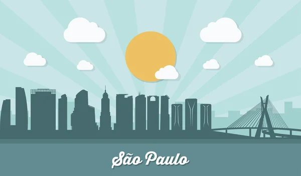 Sao paulo manzarası — Stok Vektör