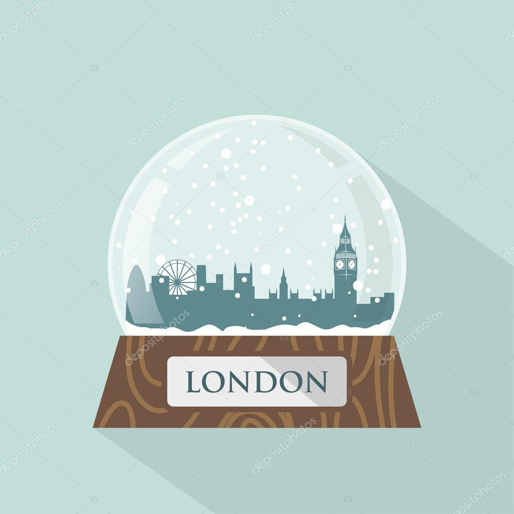 London City snow globe Stock Vector Image by ©I.Petrovic #60538485