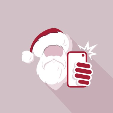 Noel Baba alarak selfie onun telefon ile