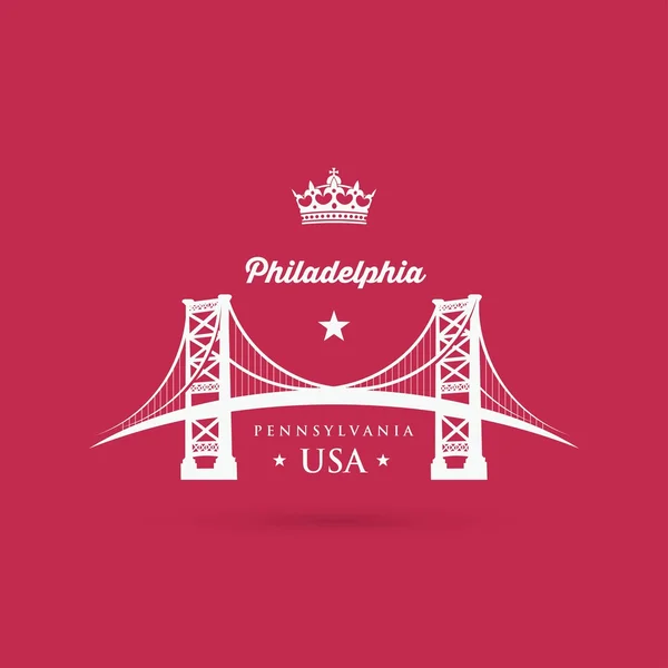 Ponte di Brooklyn - simbolo di New York — Vettoriale Stock