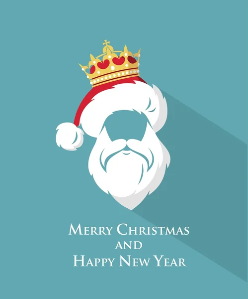 Merry Christmas card met Santa Claus sjabloon — Stockvector