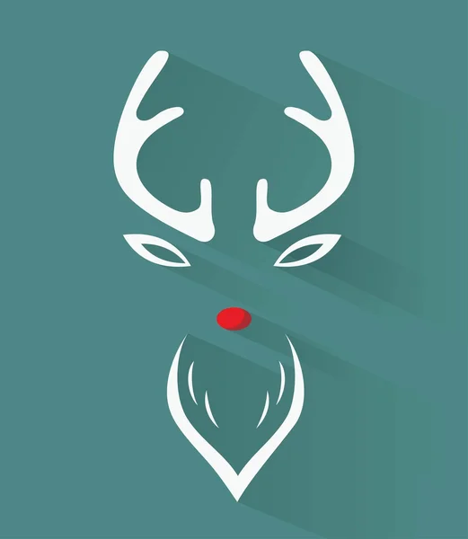红鼻的驯鹿模板 — 图库矢量图片