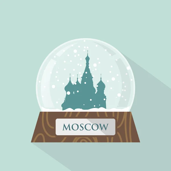Московский снежный шар — стоковый вектор