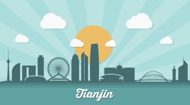Tianjin skyline clipart