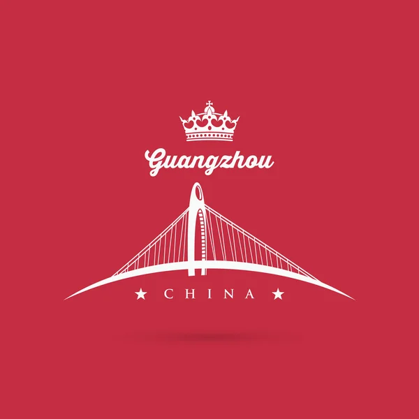 Guangzhou híd szimbólum — Stock Vector