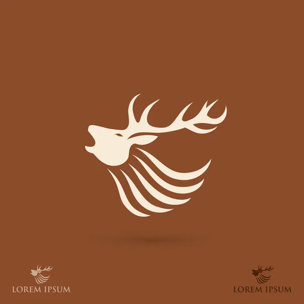 Isolated deer head — Stock Vector