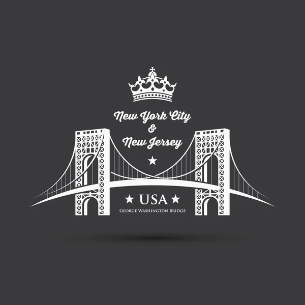 George Washington Bridge — Stock Vector