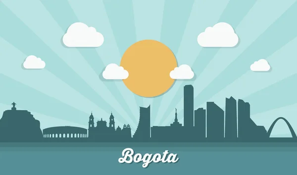 Bogota skyline - lapos kivitel — Stock Vector