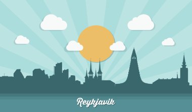 Reykjavik şehir manzarası
