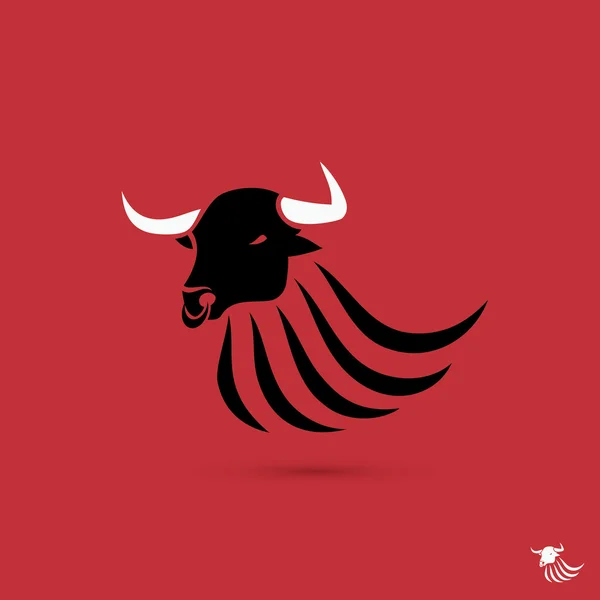 Fekete bika szimbólum — Stock Vector