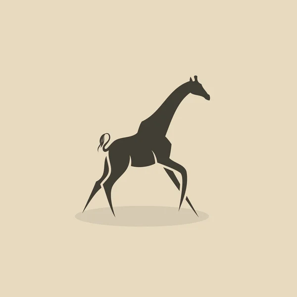 Giraffe dark silhouette — Stock Vector