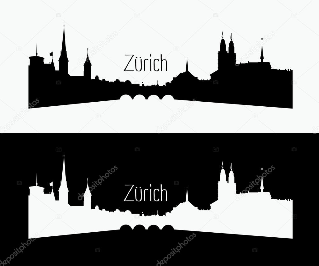 Zurich skyline silhouette