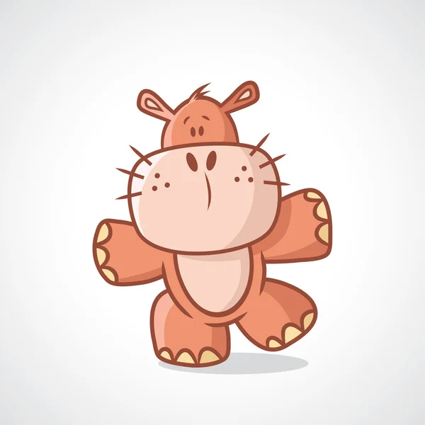 Bambino ippopotamo personaggio dei cartoni animati — Vettoriale Stock