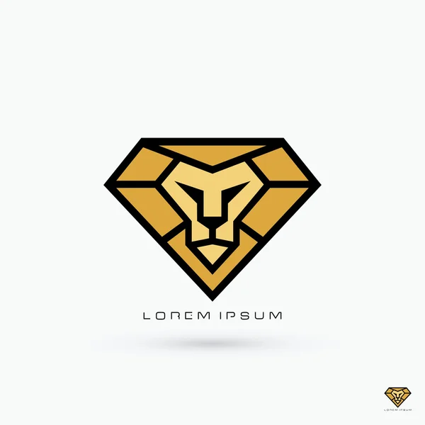Signe lion diamant — Image vectorielle