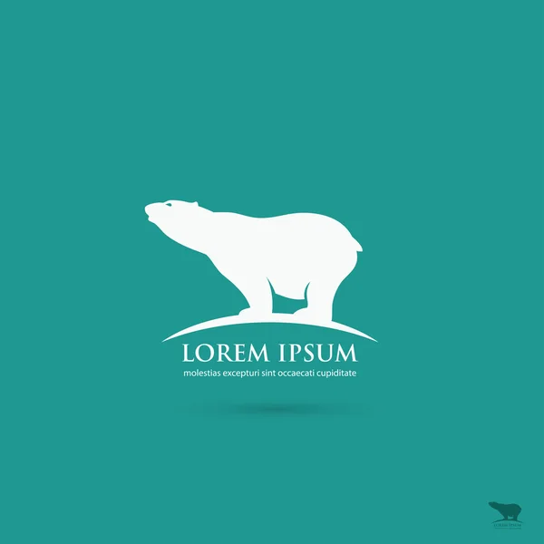 Polar bear sign — Stock Vector