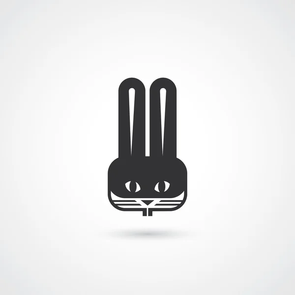 Icona coniglio nero — Vettoriale Stock