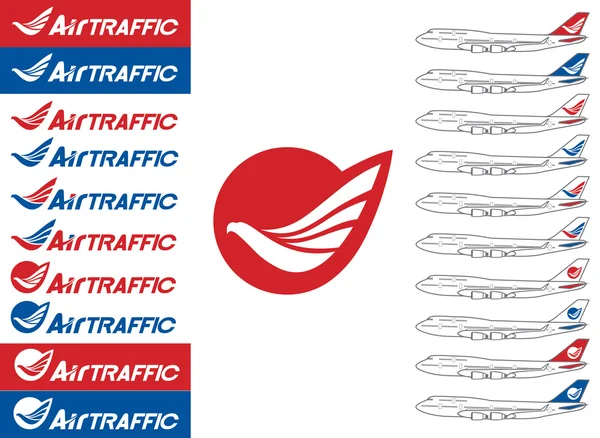 Air company identity symbols — Stock Vector